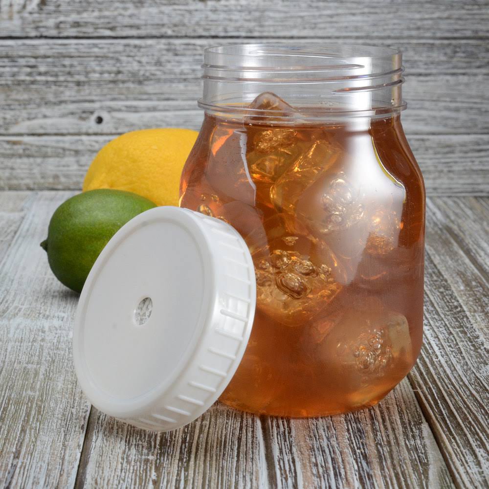 Large Mason Jar Lid with Hole E8874