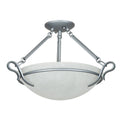 Satin Nickel 3-Light Semi-Flush Mount G645171