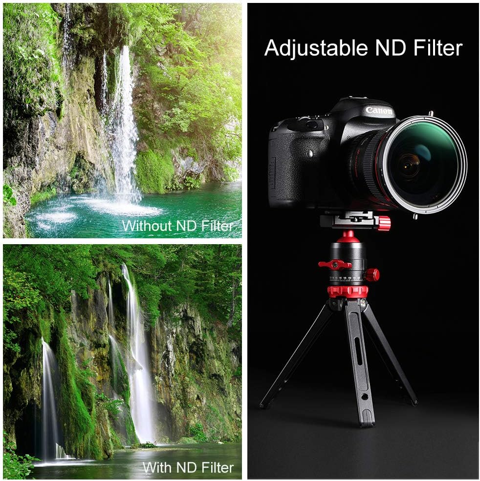 58mm Variable Fader ND2-ND32 ND Filter and CPL Circular Polarizing Filter 2 in 1, Pack of 2 Z344