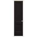 24 in. x 96 in. Black Painted Left-Hand Solid Core Molded Composite MDF Single Prehung Interior Door F919