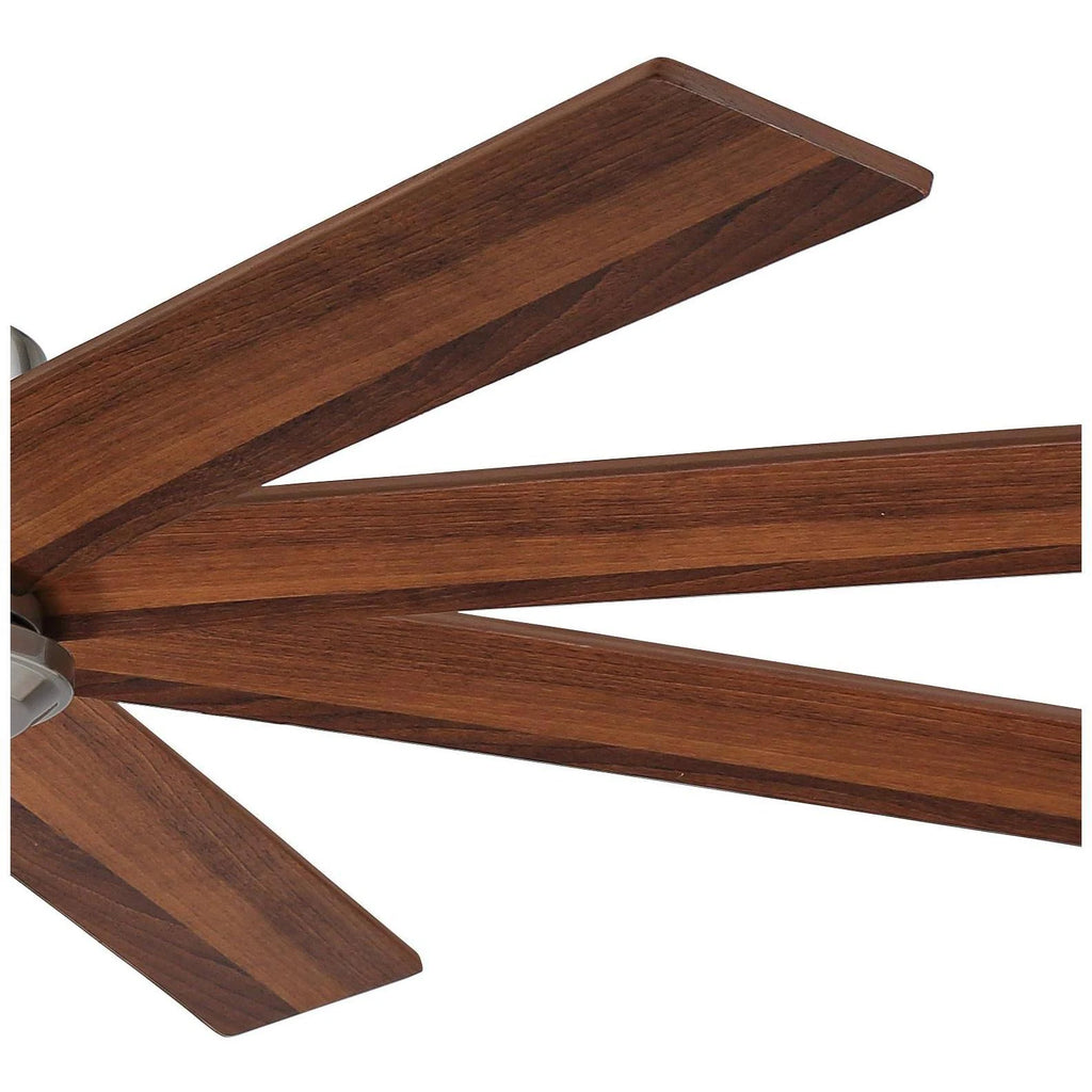 Brushed Nickel Walnut Blades Ceiling Fan with Remote V1897