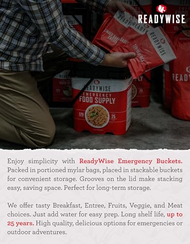 104 Servings Variety Pack Bucket Dehydrated Freeze Dried Food U141727