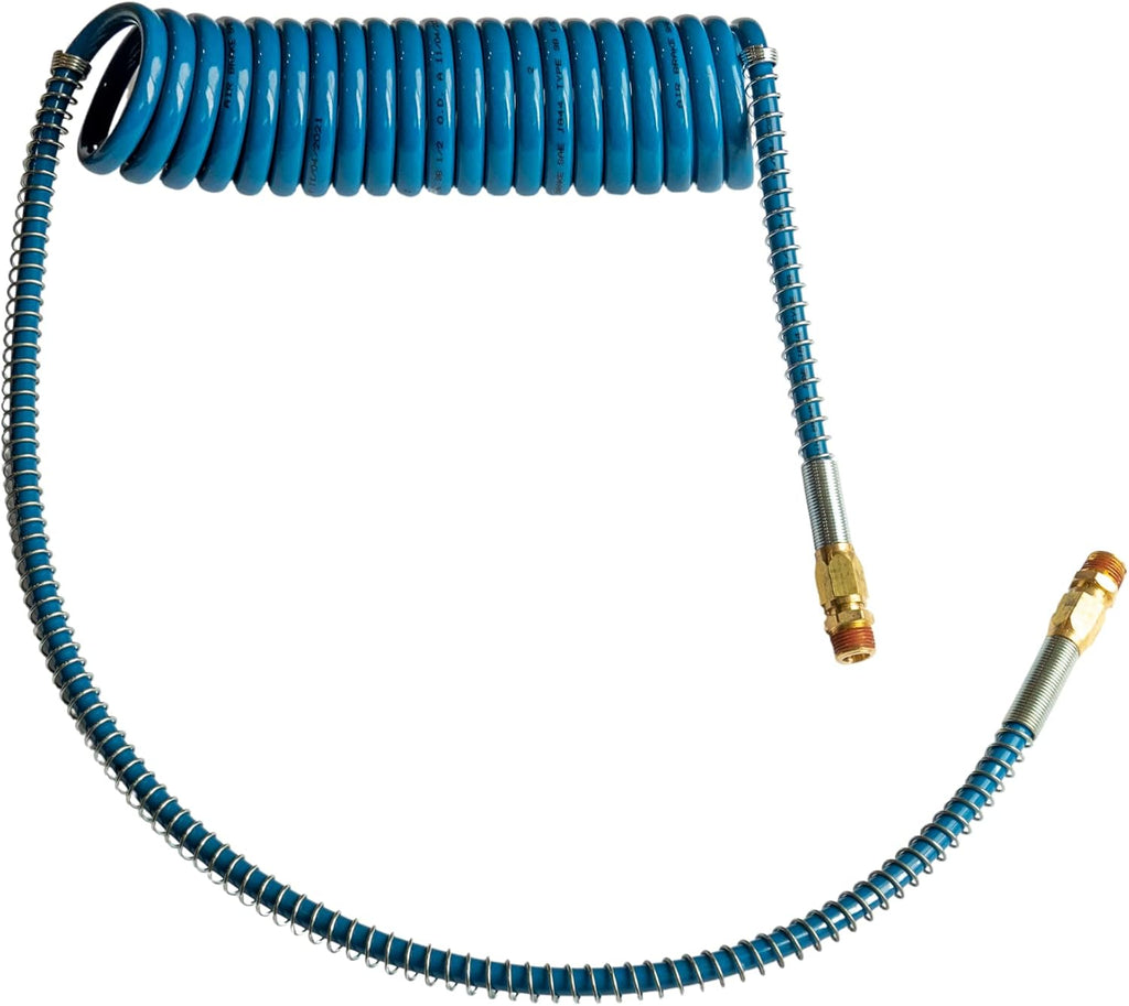 Red & Blue Coiled Air Brake Hoses with 12" & 40" Leads, Pack of 2 H52544