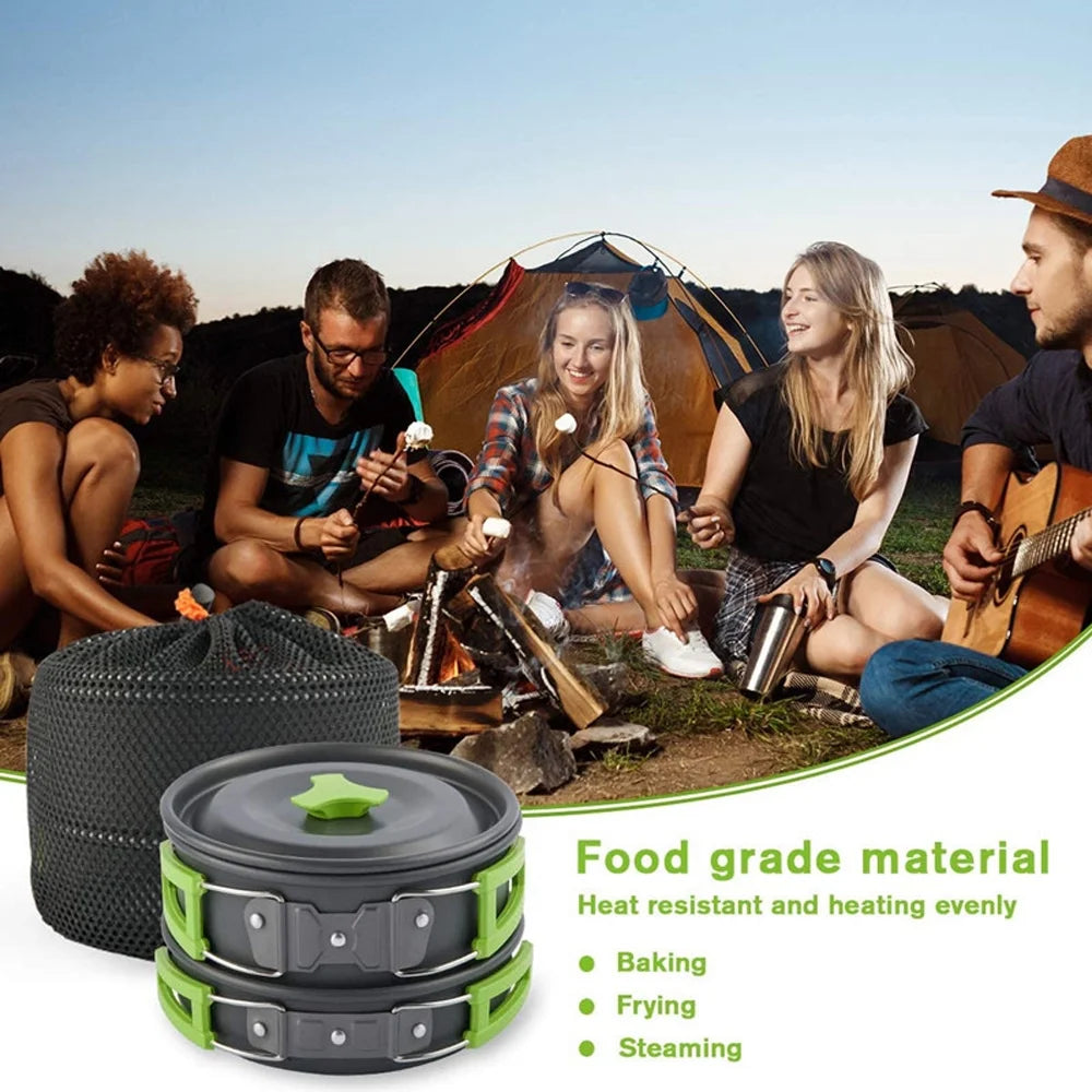 Camping Cookware Set with Pot and Frying Pan B46029