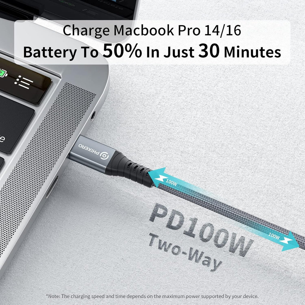 Thunderbolt 4 Full-Featured Cable, 2 Meter (6.6 ft), 40Gbps, 100W, 8K@60Hz, Pack of 2 M6990