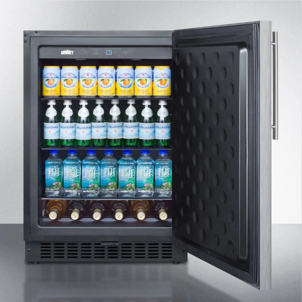 24 in. Outdoor Built-in All Refrigerator with Lock - Stainless Steel Y6090