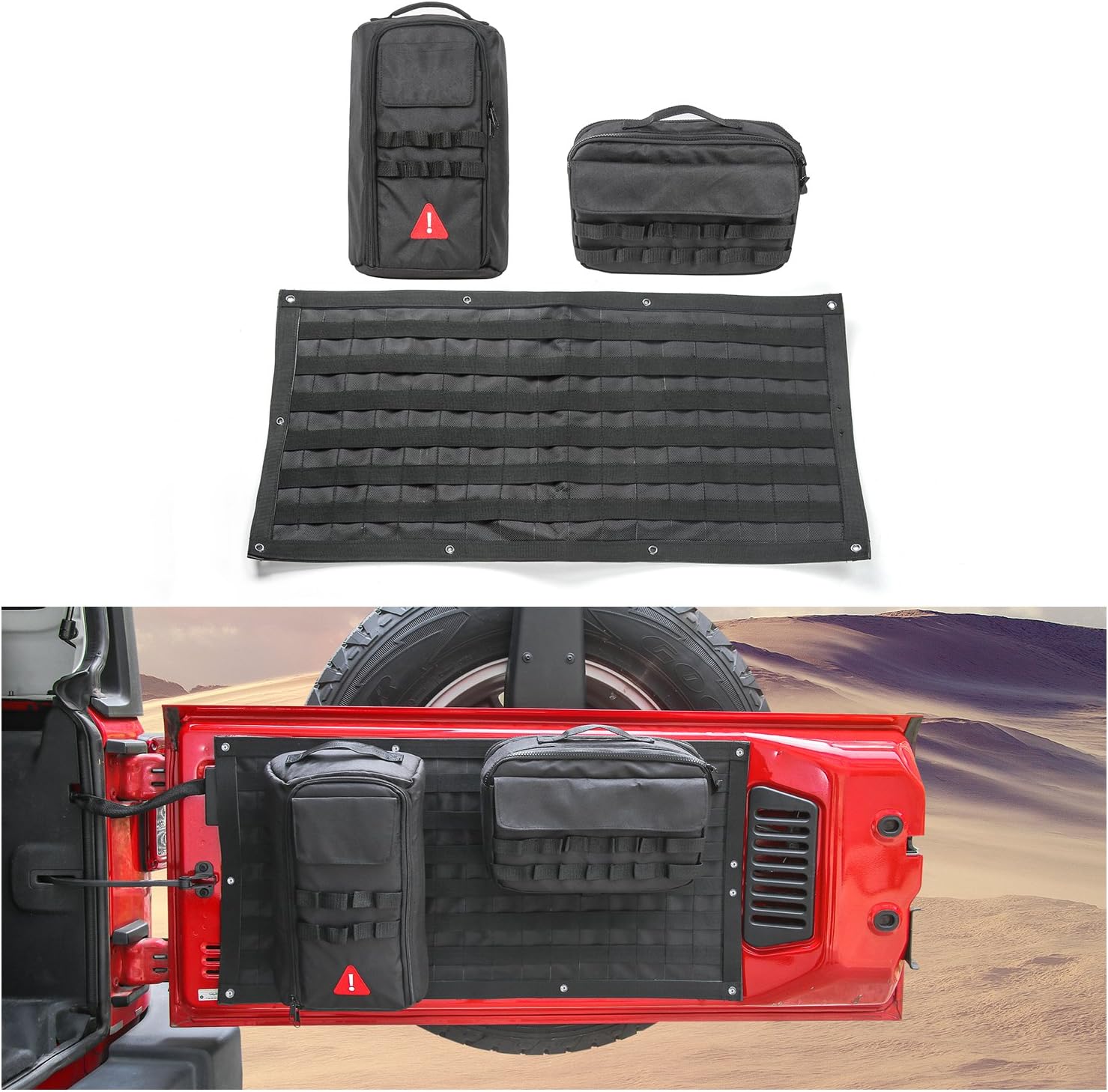 Canvas Tailgate Cargo Storage Bag & Tool Kit Organizer Pockets Y810
