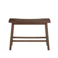 Brown Wooden Bench with Grain Details H39094