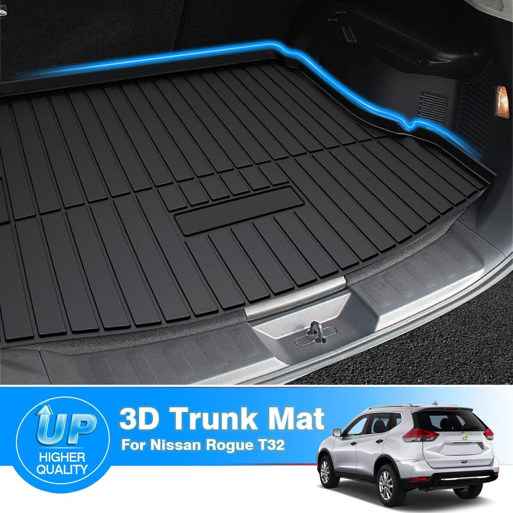 Custom Fit Cargo Liner Trunk Mat for Nissan Rogue 2014-2020 T32, Pack of 2 K80131