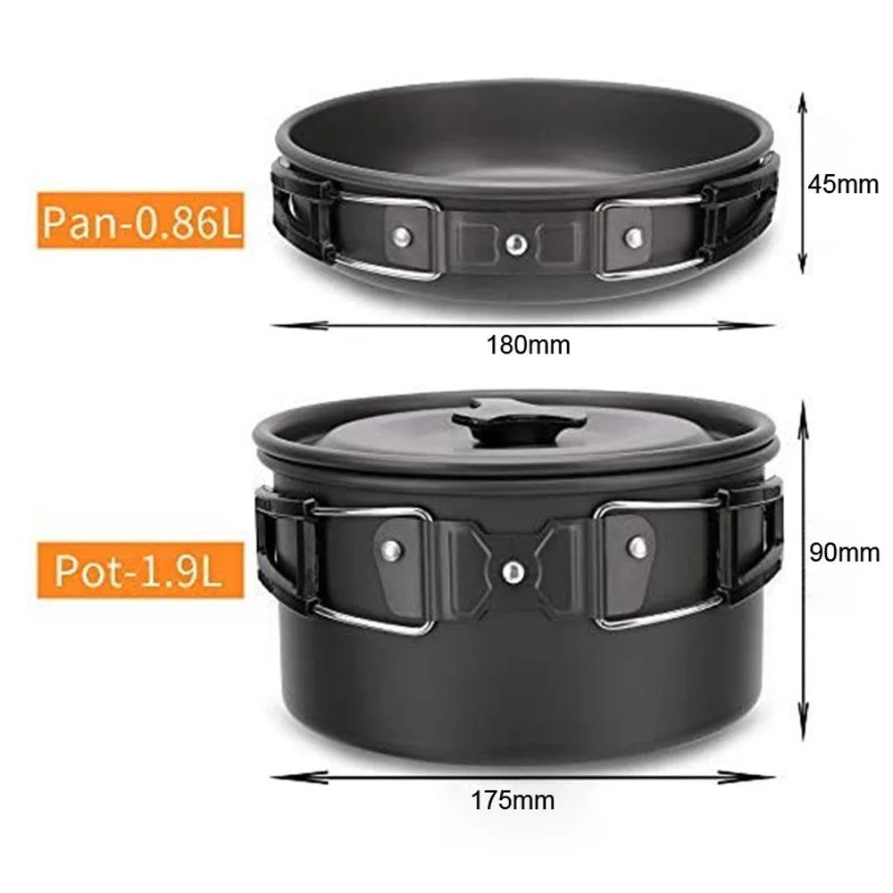 Camping Cookware Set with Pot and Frying Pan B46029