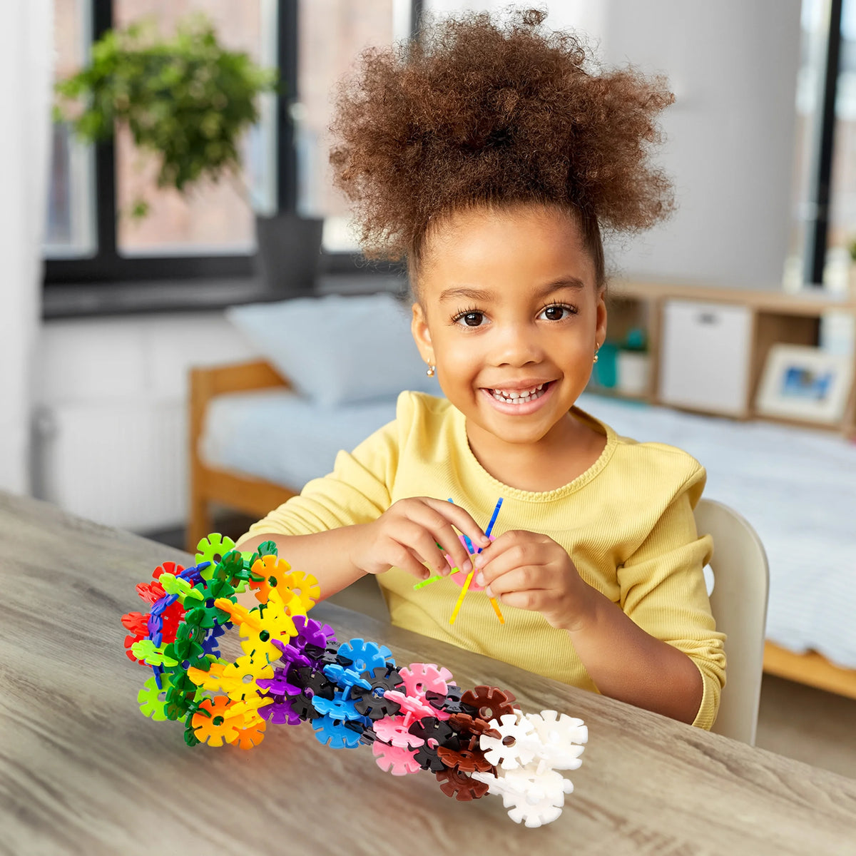 108 Pcs Interlocking Disc Construction Blocks in Orange T3836