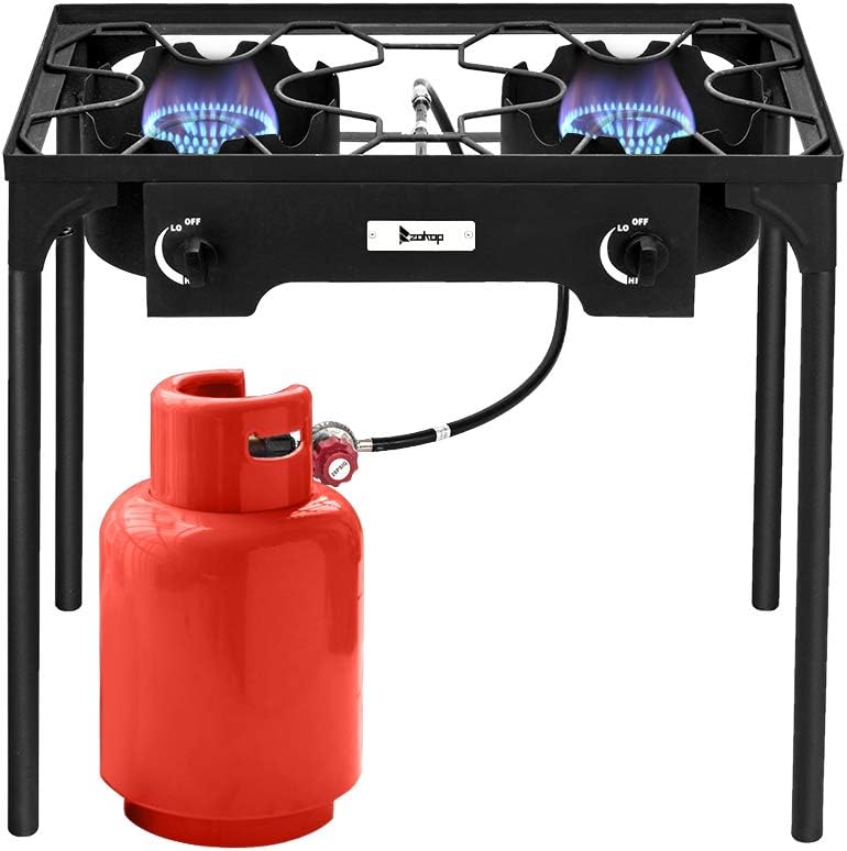 3 Burner Propane Camp Stove with Detachable Legs, 225000 BTU H65498