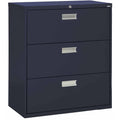 Navy Blue 3-Drawer Lateral File C11482