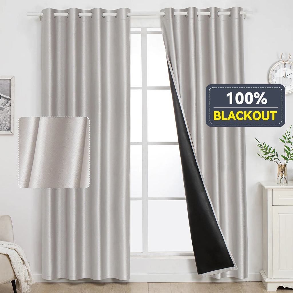 Silver Grommet Blackout Curtain Single Panel 52x95 inch F23324