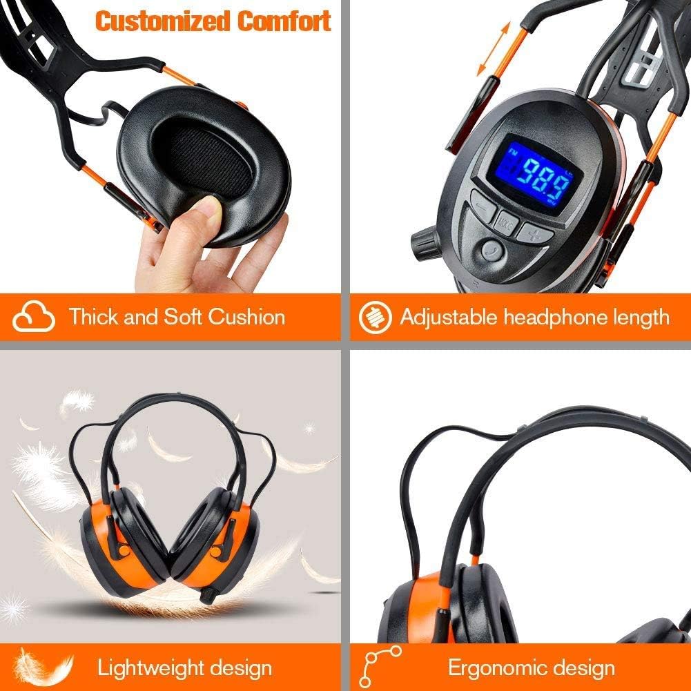Wireless Noise Cancelling Bluetooth Earmuffs, NRR 29dB G2526