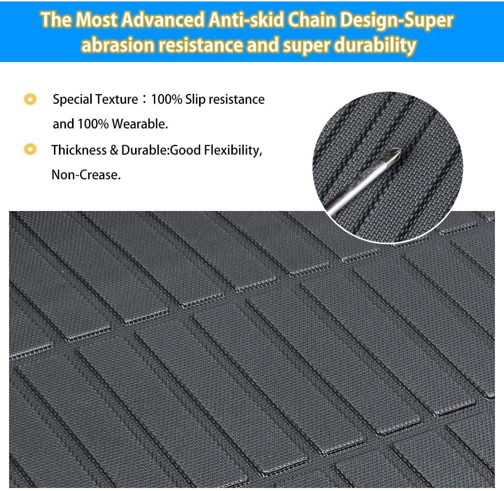 Custom Fit Cargo Liner Trunk Mat for Jeep Cherokee 2014-2021, Pack of 2 C946