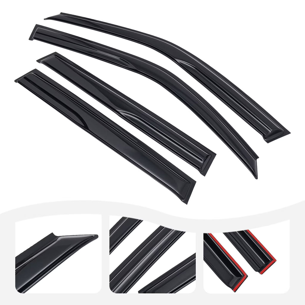 4x Window Guards Rain Guards Sunshade E4469