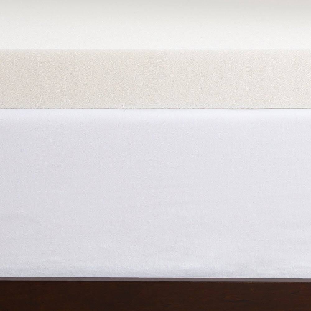 White Full 3-Inch Memory Foam Mattress Topper L1152