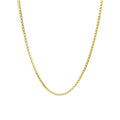 14K Yellow Gold Diamond Cut Box Pendant Chain Necklace 16" 18" 20" 22" 24" J4280