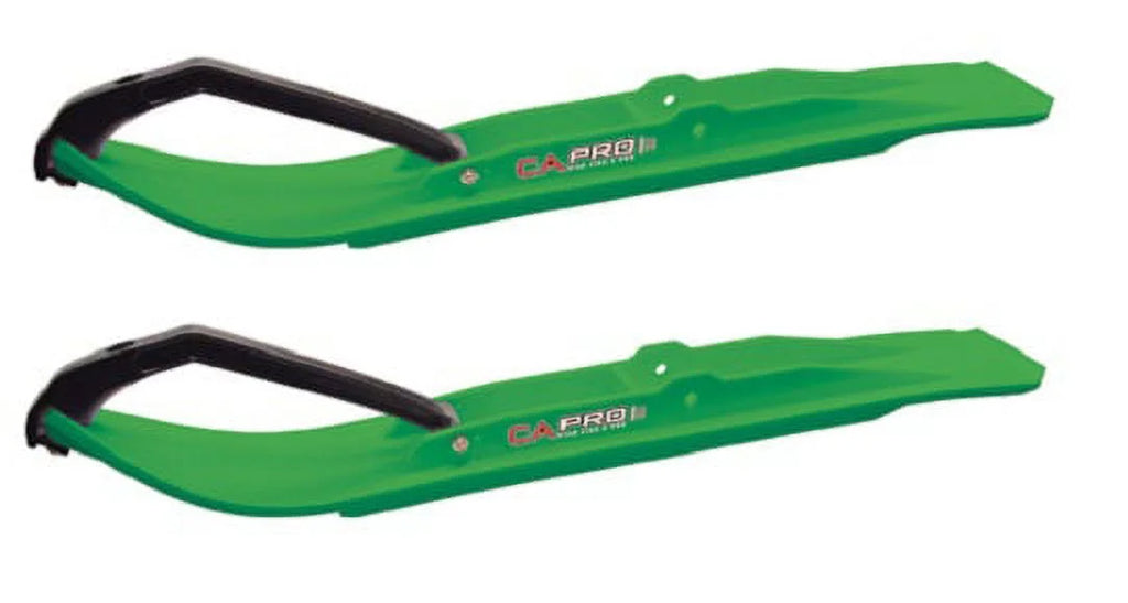 Green XT Snowmobile Skis with 7.5" Shaper Bars Complete Kit X6387