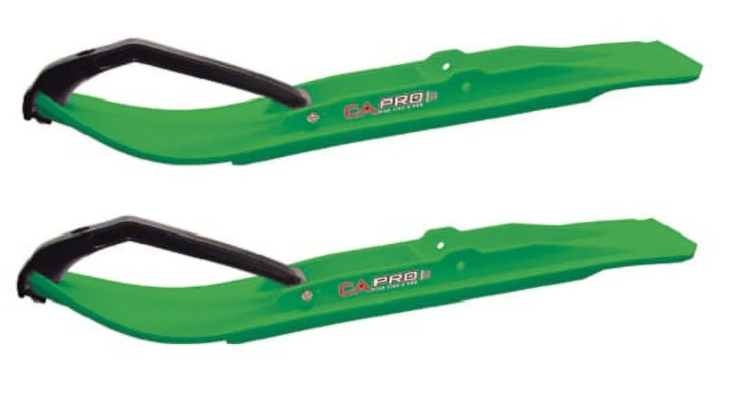 Green XT Snowmobile Skis with 7.5" Shaper Bars Complete Kit X6387