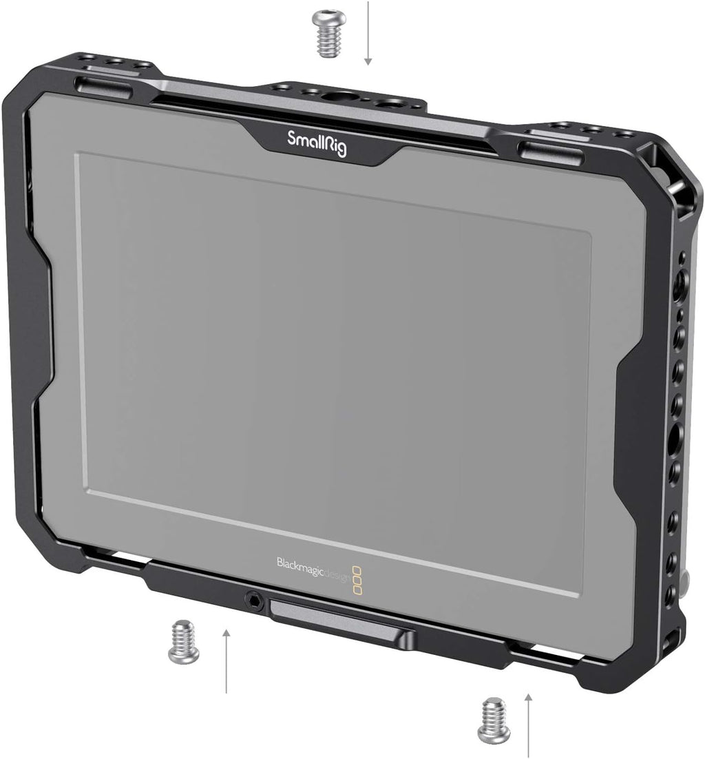 Cage with Sun Hood and HDMI Clamp for Blackmagic Design Video Assist 7 O3230