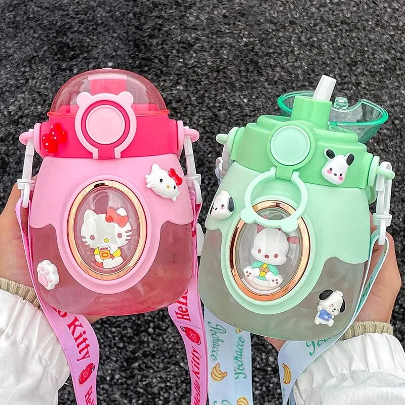800ML Plastic Straw Water Bottle W304