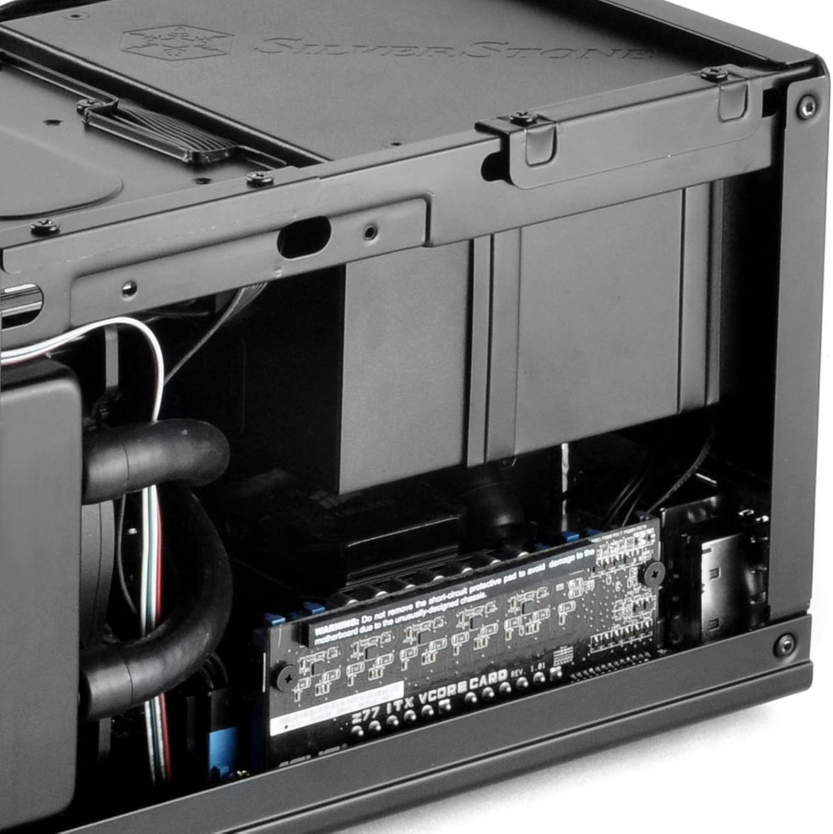 Black Ultra Compact Mini-ITX Computer Case with Mesh Front Panel P38004