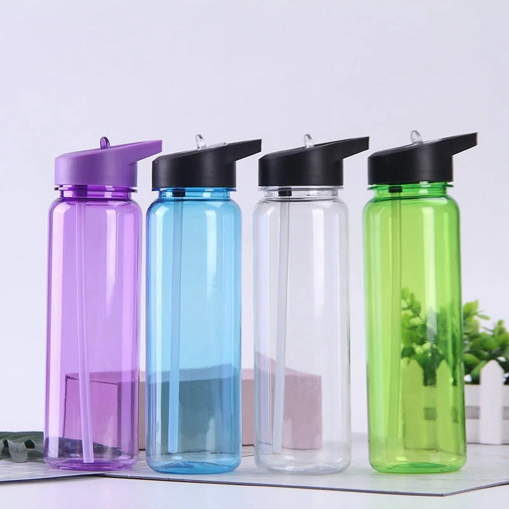 2 Pack Clear 27 oz Plastic Sports Bottle A52298