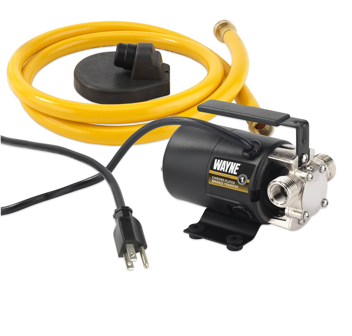 Black Portable Transfer Water Pump with Suction Hose and Attachment M15627
