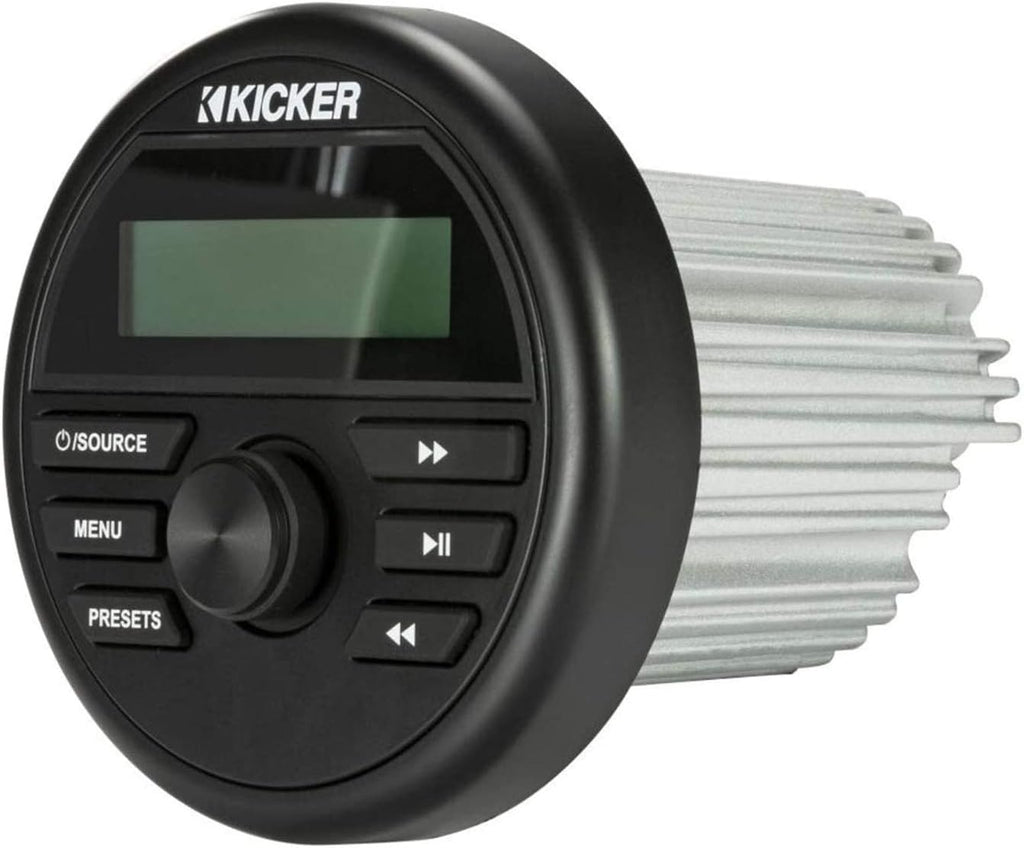Compact Gauge Mount Marine Grade Media Center Receiver with AM/FM Radio, USB and Bluetooth A6426