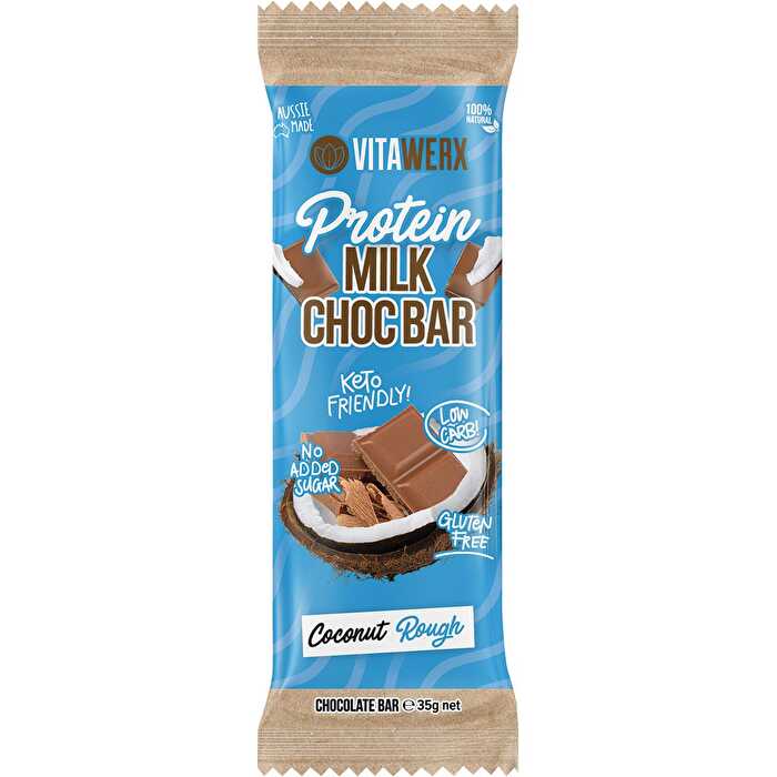 Protein Milk Chocolate Bar Coconut Rough 12x35g Q17543