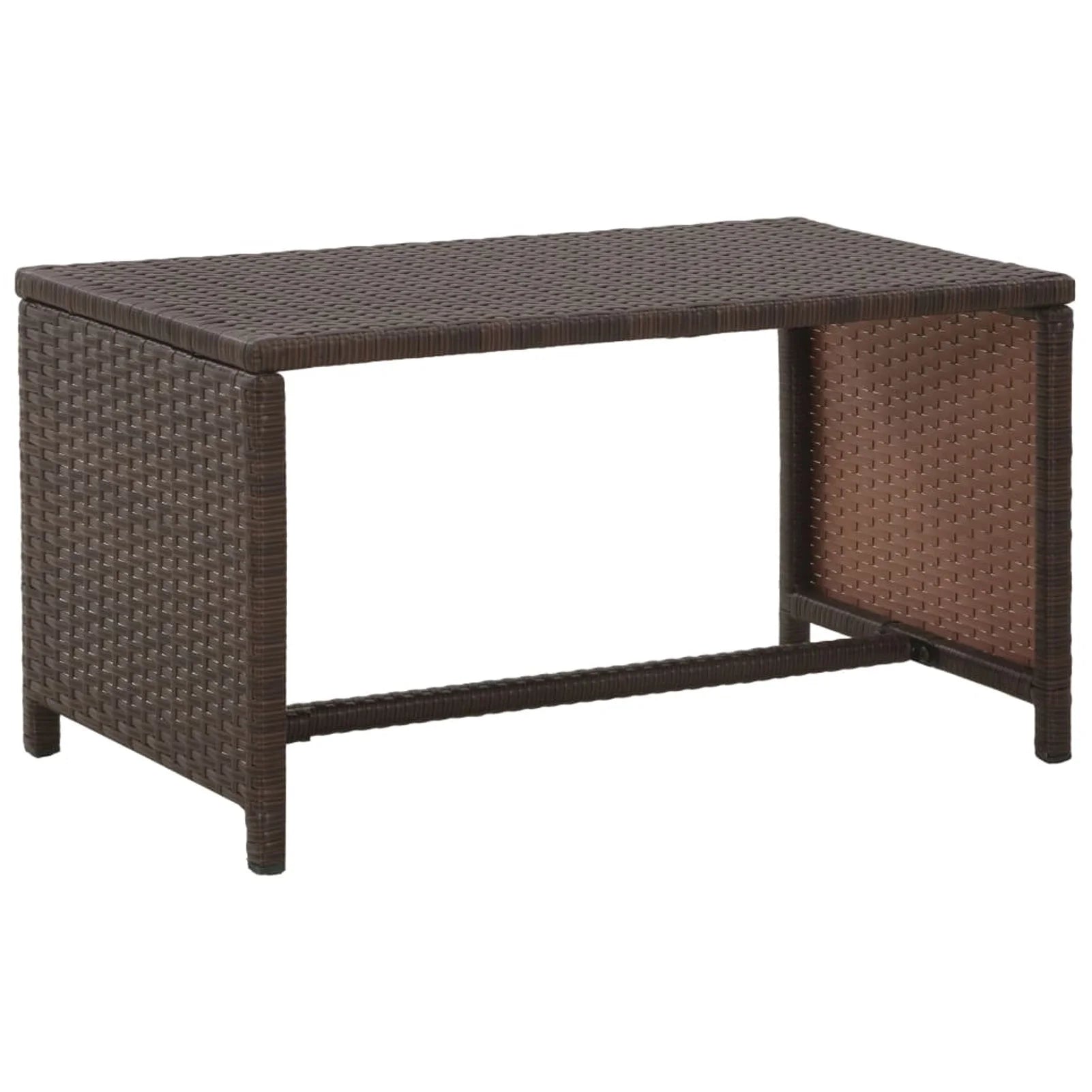 4 Piece Poly Rattan Outdoor Sectional Sofa Set with Coffee Table O2135