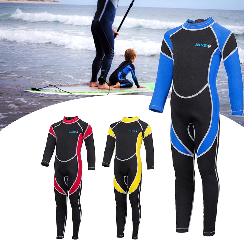 Zippered Long Sleeve One Piece Children Surf Suit N15285