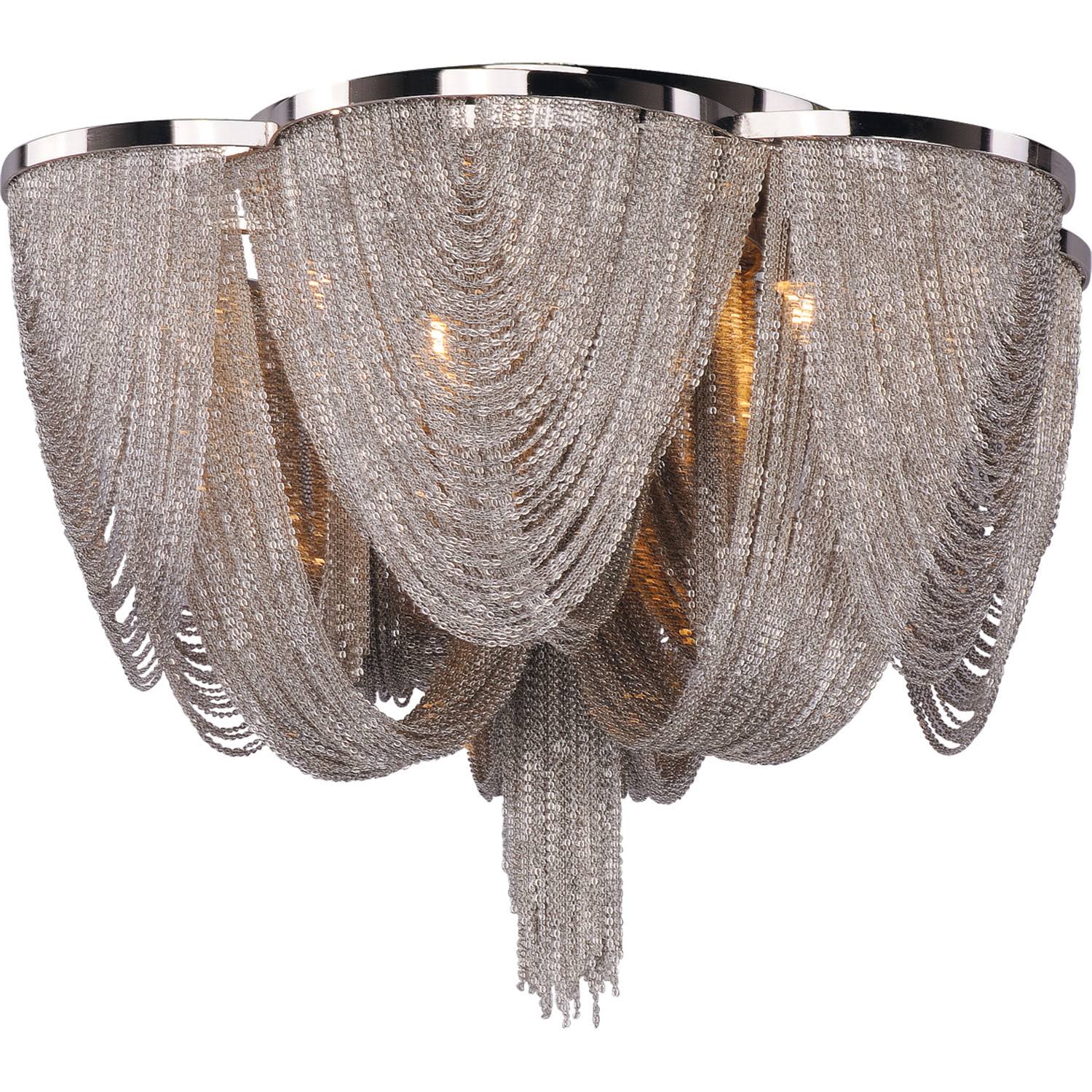 Polished Nickel 6-Light Flush Mount E53342