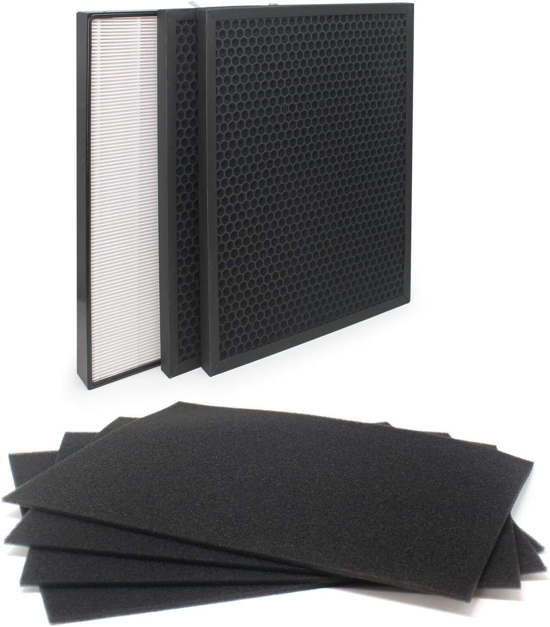 Air Purifier Filter Set with 1 Hepa Filter 2 Carbon Filters and 4 Pre-Filters G96588