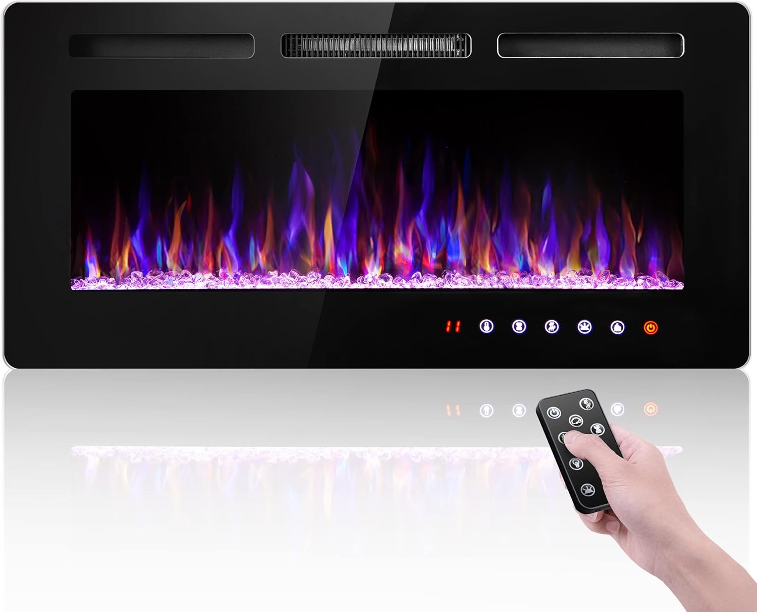 36 Inch Electric Fireplace Insert with Remote Control K3266