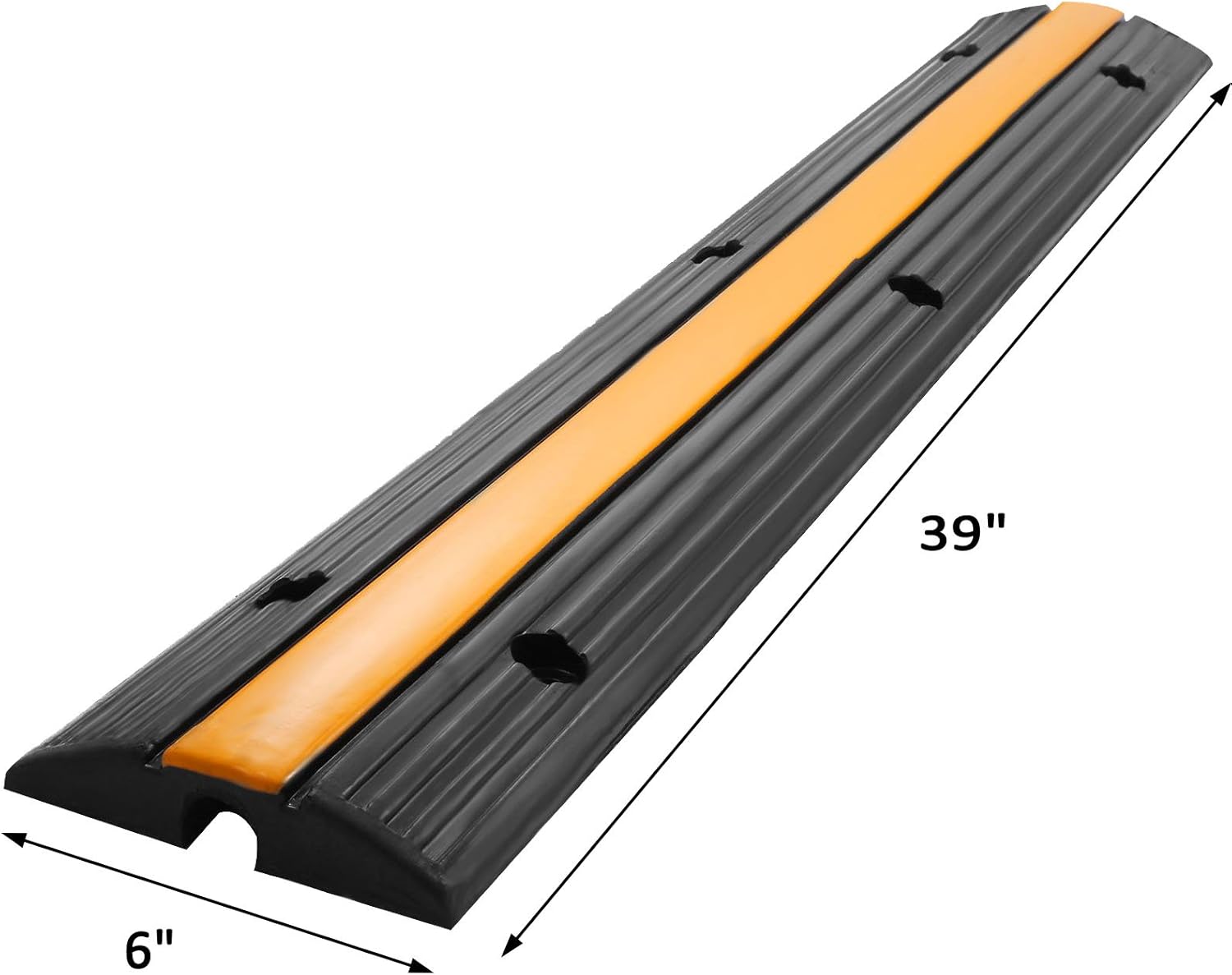 Black Rubber Cable Protector 4 Pack Single Channel B97814