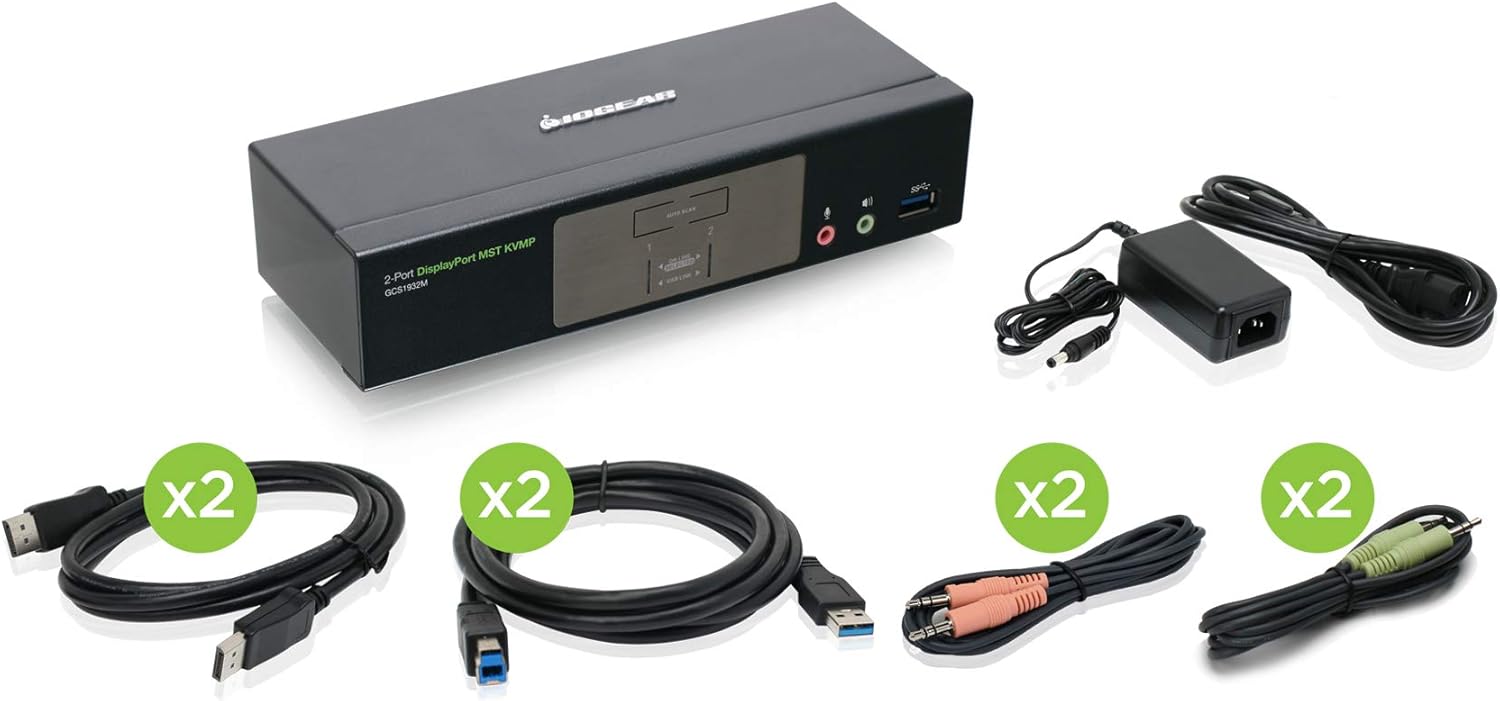 2-Port 4K DisplayPort KVMP Switch with HDMI and DisplayPort Out USB 3.0 and RS-232 E165509