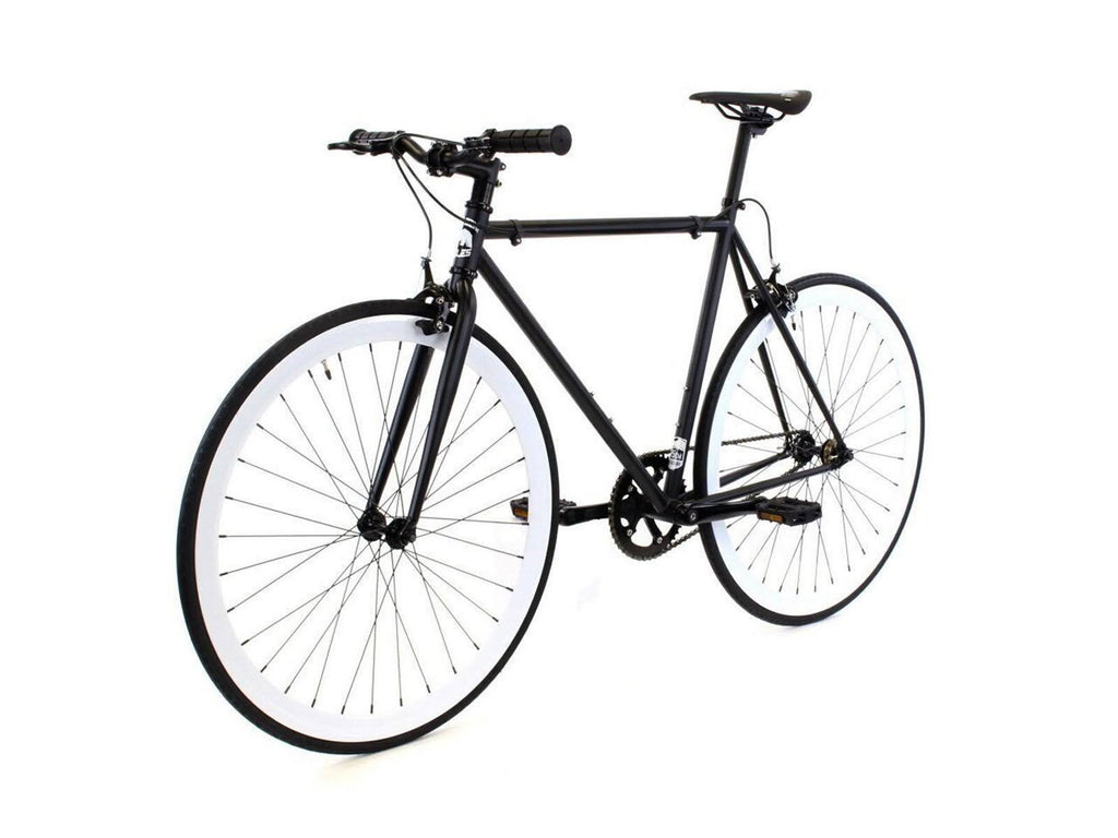 Matte Black White Single Speed City Bike H704964