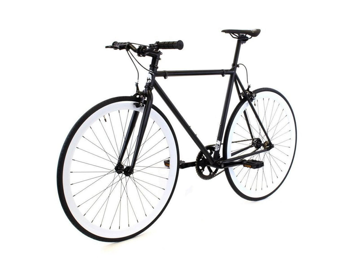 Matte Black White Single Speed City Bike H704964