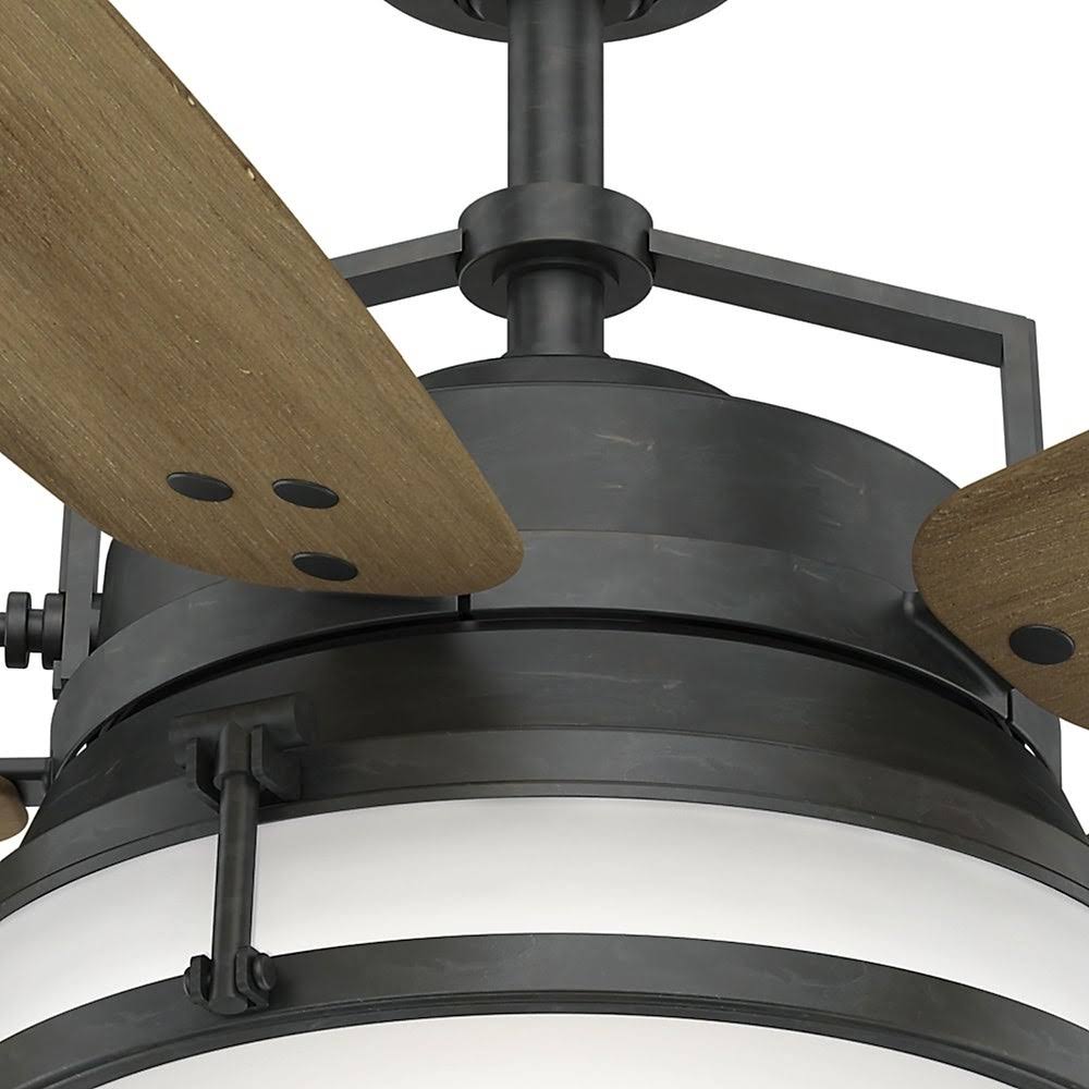 56x22 Aged Steel Ceiling Fan with Light with Wall Control C1330