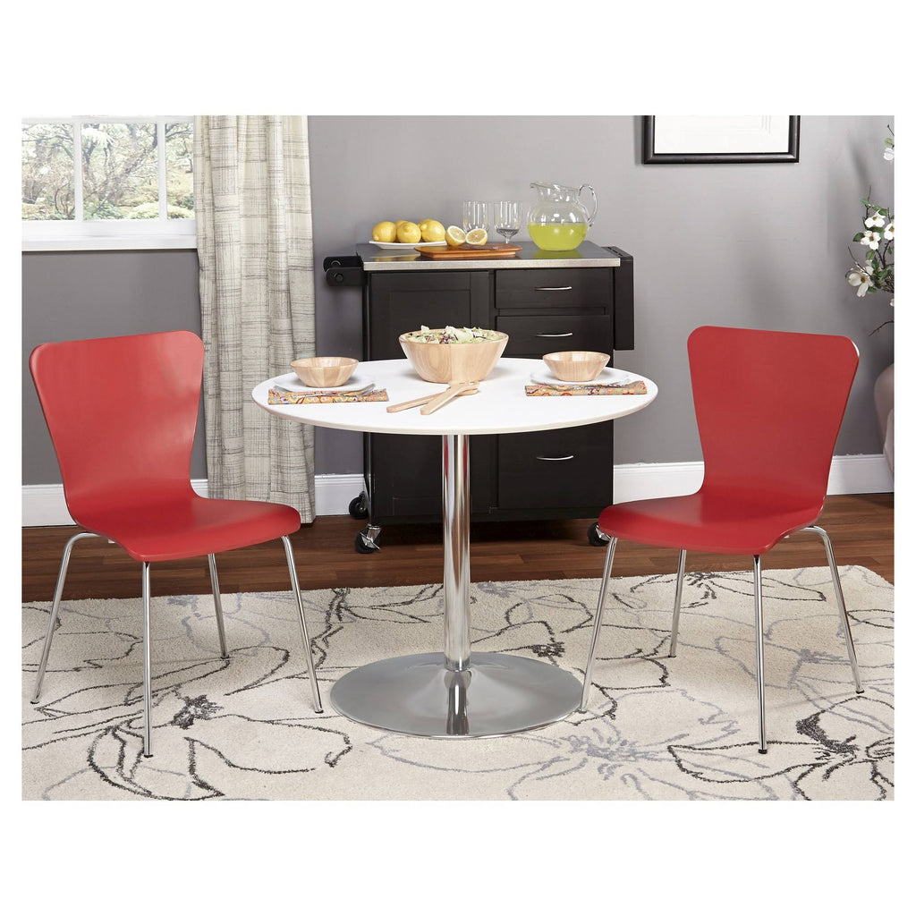 White Red 3 Piece Dining Set E346446