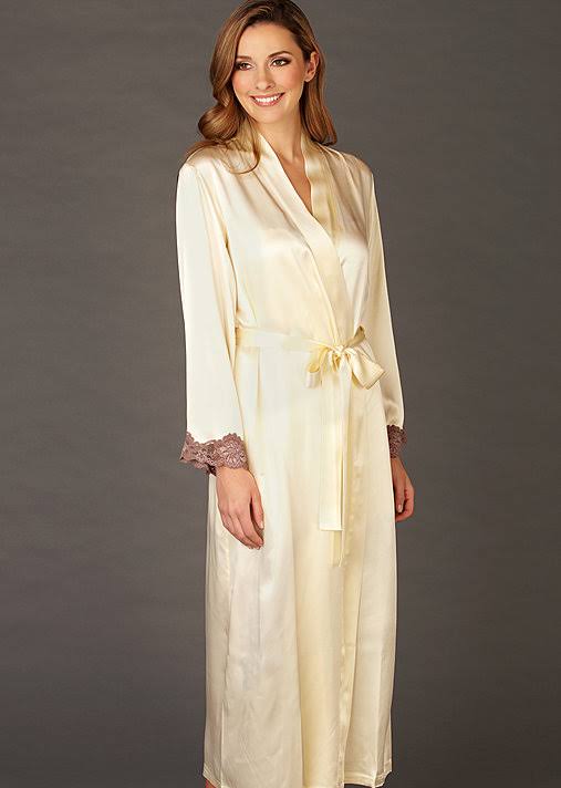 Silk Robe with Side Pockets F525