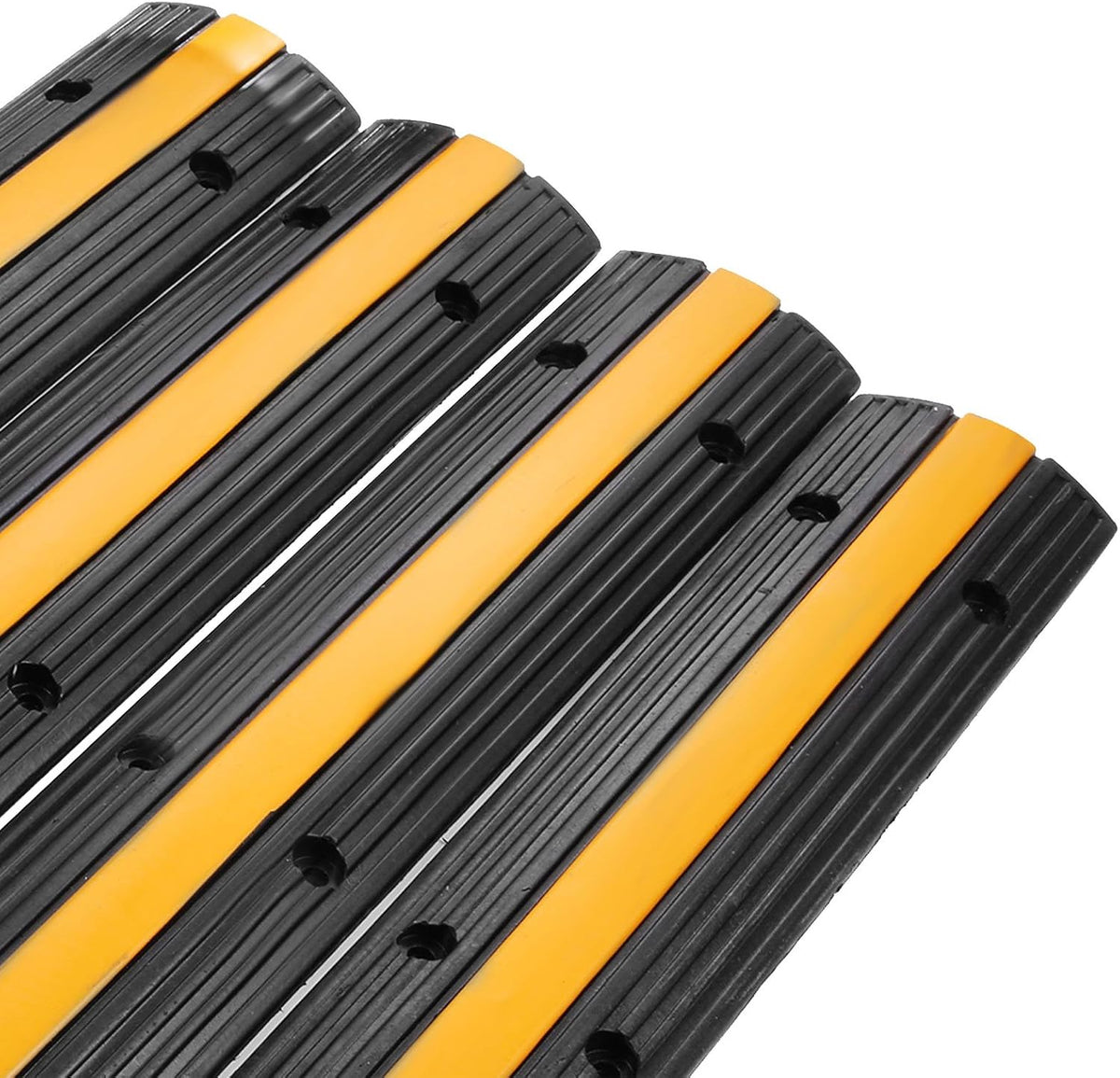 Black Rubber Cable Protector 4 Pack Single Channel B97814