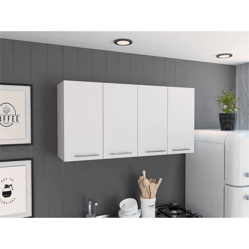 White Four-Door Wall Cabinet O1382