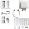 White Surge Protected Power Relocation Organizer Kit with Cable Management Raceway Covers H99980