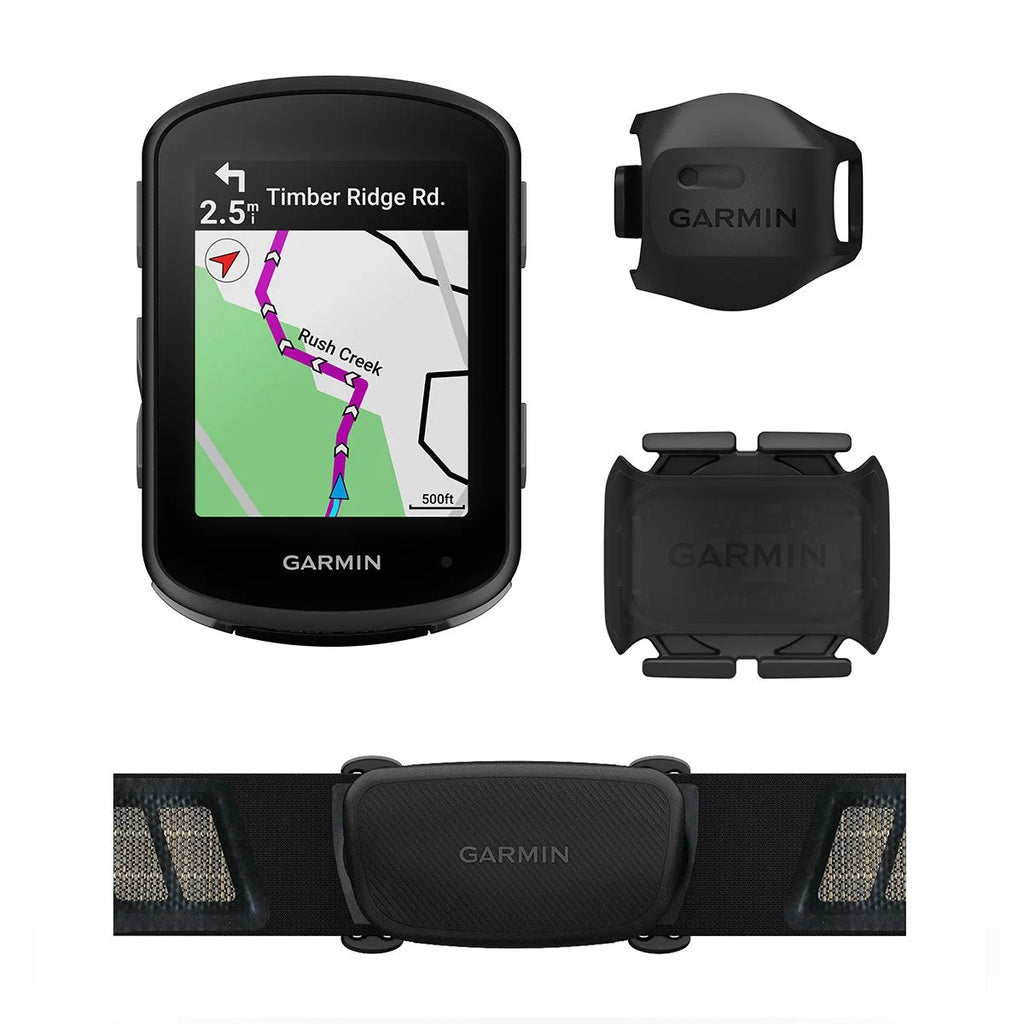 Bike GPS Computer with Speed/Cadence Sensors, HRM-Dual Chest Strap, Silicone Case & Screen Protectors R84671