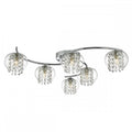 Polished Chrome Semi Flush Crystal Light L35538