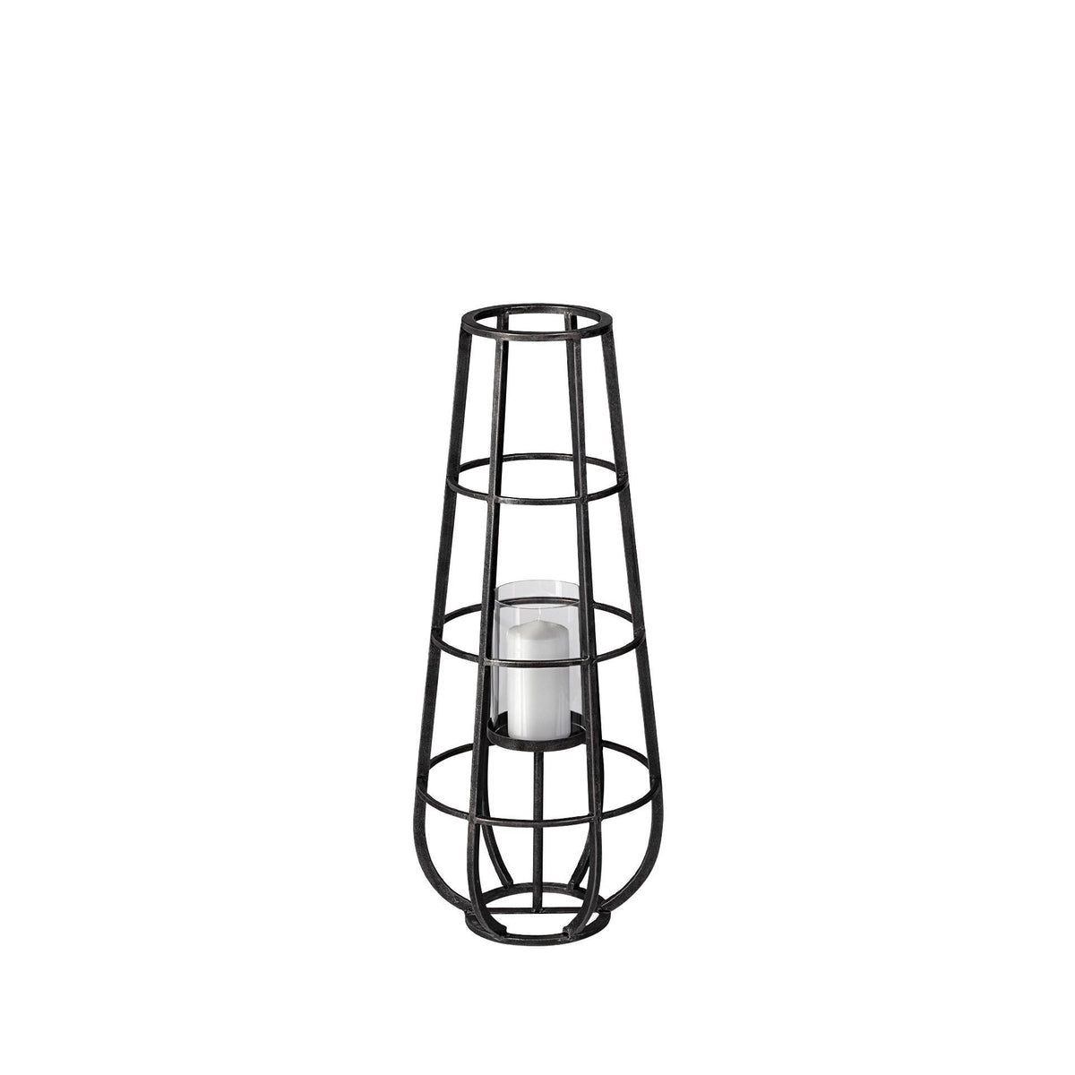 Black Metal Candle Holder Lantern C799
